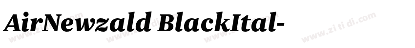 AirNewzald BlackItal字体转换